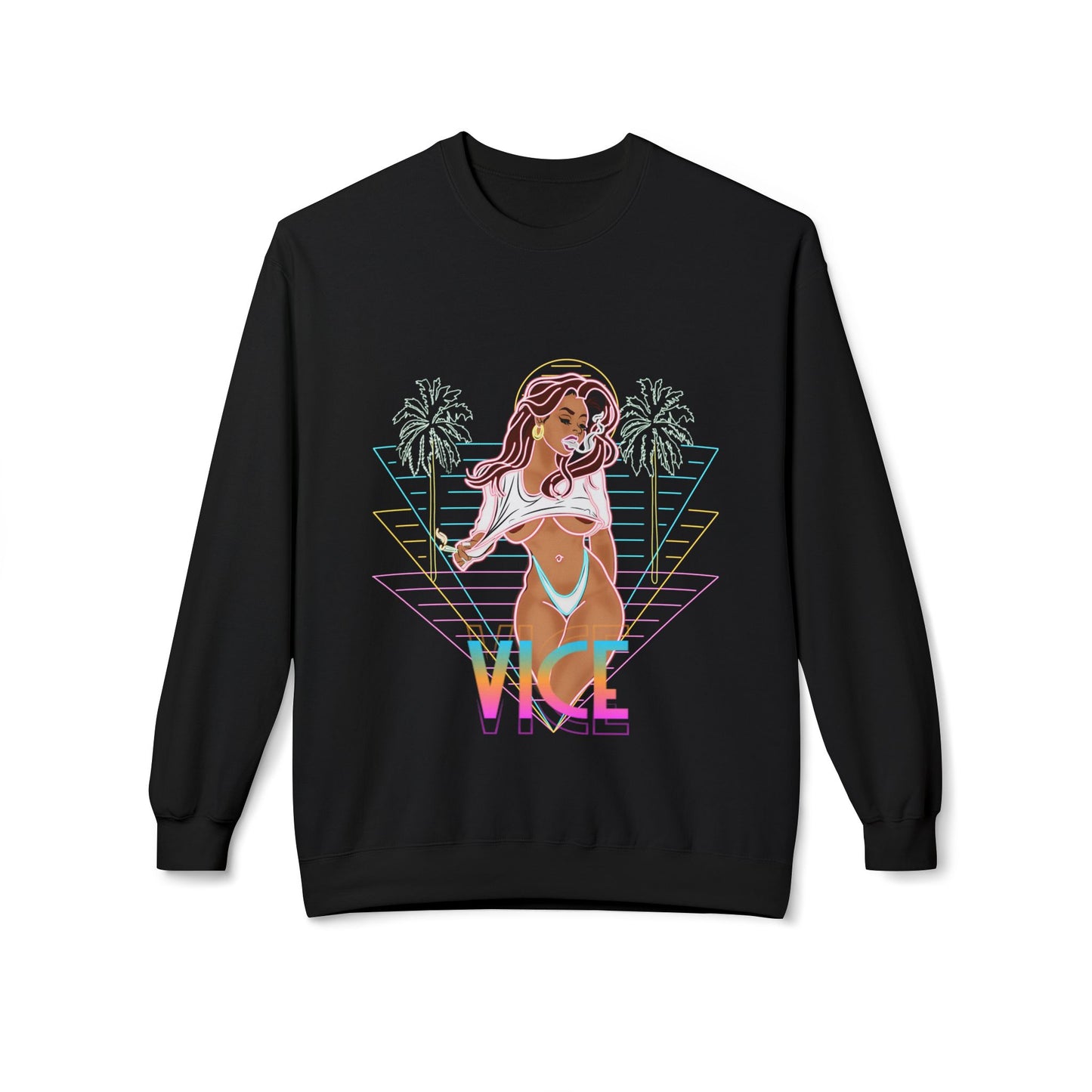 VVS Neon Vice  Unisex Fleece Crewneck Sweatshirt