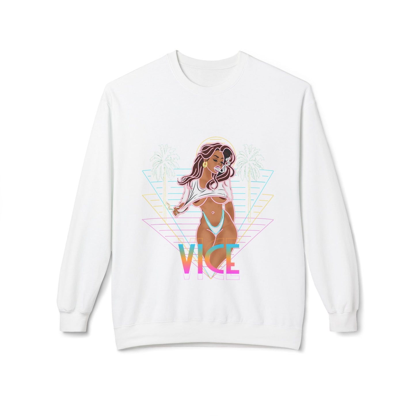 VVS Neon Vice  Unisex Fleece Crewneck Sweatshirt