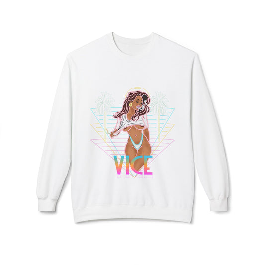 VVS Neon Vice  Unisex Fleece Crewneck Sweatshirt