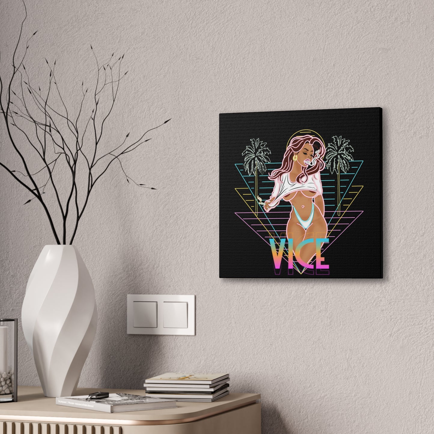 VVS Neon Vice Canvas Print, Stretched, 0.75"