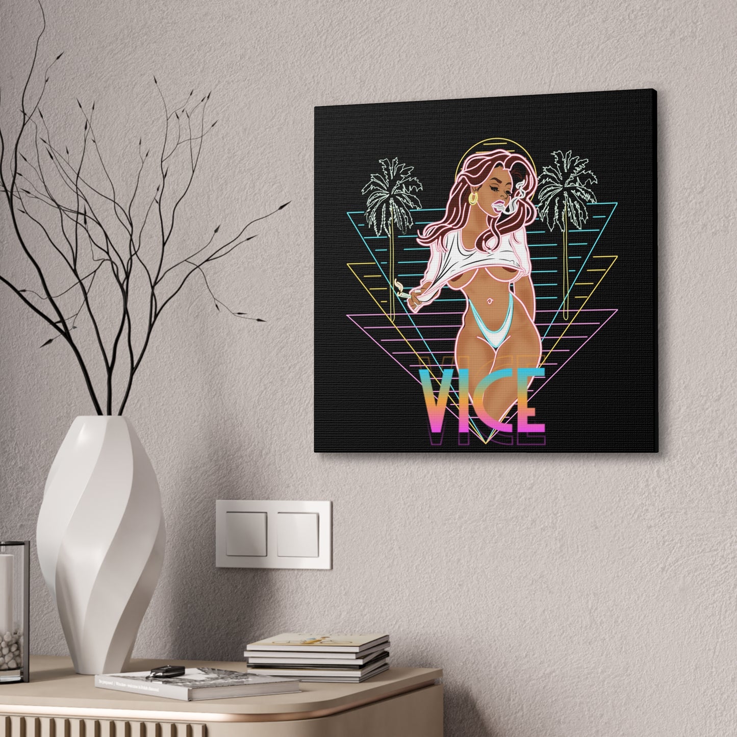 VVS Neon Vice Canvas Print, Stretched, 0.75"