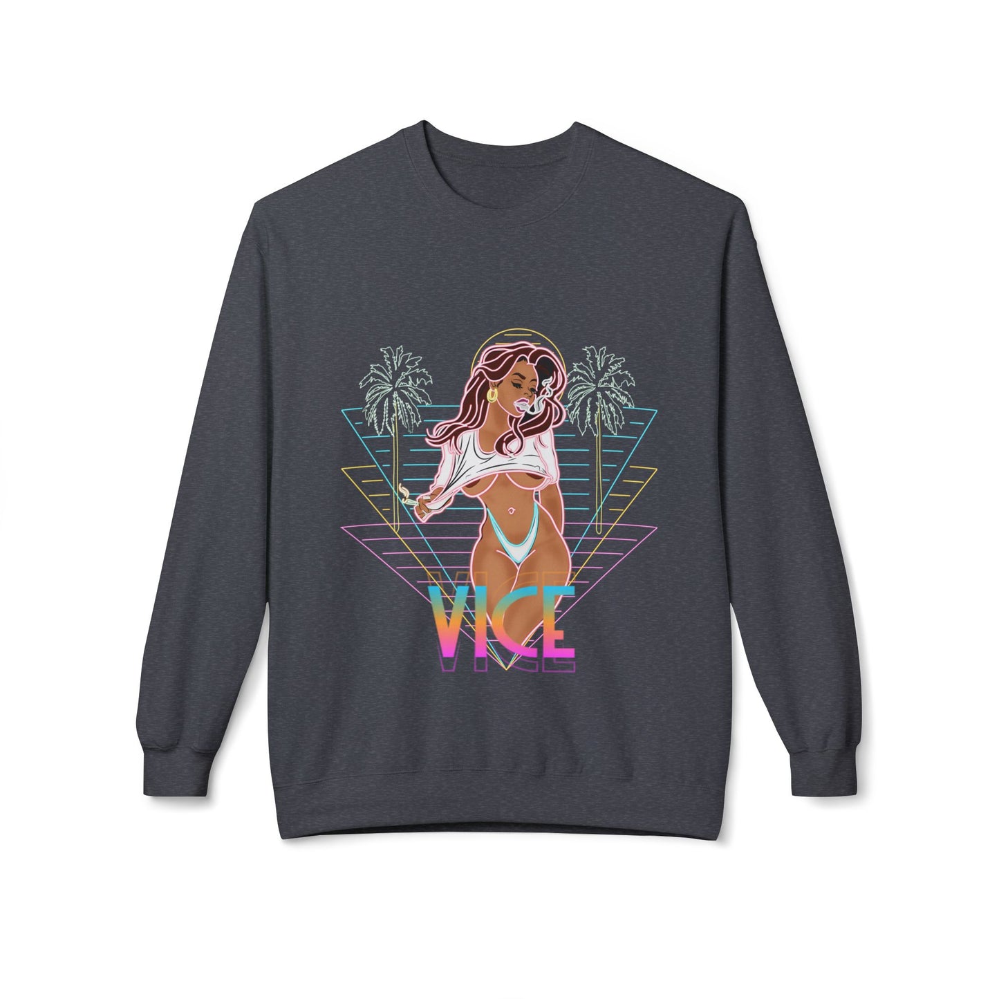 VVS Neon Vice  Unisex Fleece Crewneck Sweatshirt